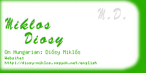miklos diosy business card